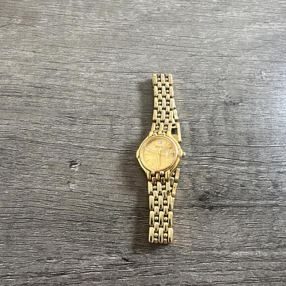 Bulova Watch Women’s 24mm Gold Tone Diamond - Picture 1 of 6